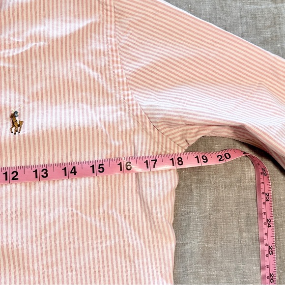 Ralph Lauren Pink Oxford Striped Shirt - Picture 7 of 9